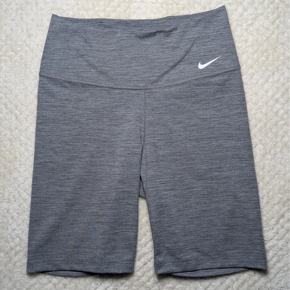 Nike Dri-FIT Biker Shorts Gray XS High Rise Athletic Stretch Activewear